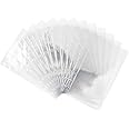 12pcs A6 Binder Pockets Clear Cash Envelopes Waterproof PVC Pouch Page Protectors for 6-Ring Notebook Binder Pictures Files Organizer