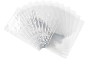 MEI YI TIAN 12pcs A6 Binder Pockets Clear Cash Envelopes Waterproof PVC Pouch Page Protectors for 6-Ring Notebook Binder Pictures Files Organizer