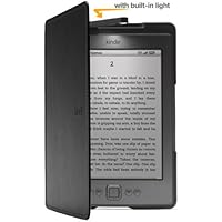Capa de couro com luz integrada para Kindle, cor preta (compatível somente com Kindle, não é compativel com Kindle…