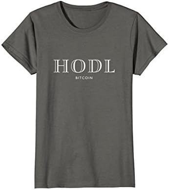 Womens HODL Hold Bitcoin Cryptocurrency Logo Shirt Balmain Medium Asphalt