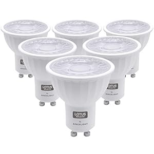 SINCELIGHT GU10 LED-lichtreflector 60° stralingshoek, 6W, RA≈92, Neutraal wit 4000K, niet-dimbaar, 550 lumen equivalent…