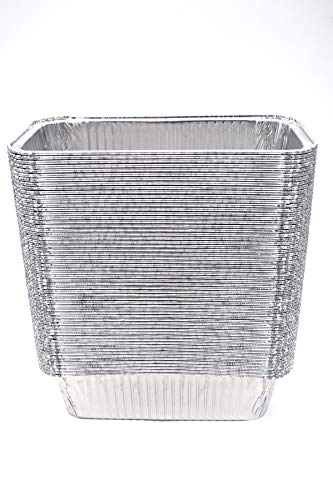 Fig & Leaf (120 Pack) Premium 2-LB Loaf Baking Pans l Standard Size 8.5" x 4.5" x 2.5" l Bread Pan l 28 Gauge l Top Baker's Choice Disposable Aluminum Foil for Cakes Meatloaf Lasagna Oven Safe Sturdy
