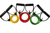 DYNAPRO Exercise Resistance Bands - Gym Quality Fitness Bands - Perfect for any Home Fitness Training Program - Workout Abs, Arms, Legs, & Back RESISTANCE BAND Individual or Set