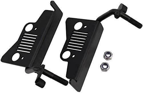 Santu Black Foot Pegs for 2007-2017 Jeep Wrangler Jk &amp; Unlimited Black Pair (Front Foot Pegs (Style 2))