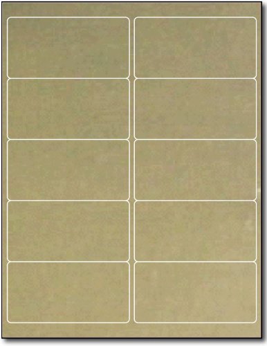 Photo 1 of 4" x 2" Gold Foil Labels for Laser Printers - 10 Sheets / 100 Labels