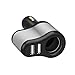 Smart Car Charger, Dual USB Ports 3.1A + 1 Socket Cigarette Lighter Splitter Car Power Adapter 80W for iPhone iPad Android Samsung GPS/DVR/DVD