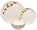 Melange 12-Piece 100% Melamine Dinnerware Set (Gold Nature Collection ) | Shatter-Proof and Chip-Resistant Melamine Plates and Bowls | Dinner Plate, Salad Plate & Soup Bowl (4 Each)