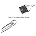 GP Life BBQ/Grill Basting Brush and Pastry Brush,Stainless Steel Handle with Silicone Bristles,Set of 2 Size-12Inch/7.5 Inch