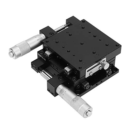 XY Linear Stages,808040mm XY Micrometer Manual Fine-Tuning Cross Roller Precision Linear Stages for Laboratory Precision Inspection, Mechanical Equipment Positioning and Movement
