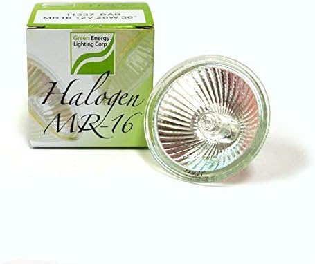 10 Pack BAB/FG 20W 12V Halogen Lamp MR16 Flood GU5.3 (with Front Glass)