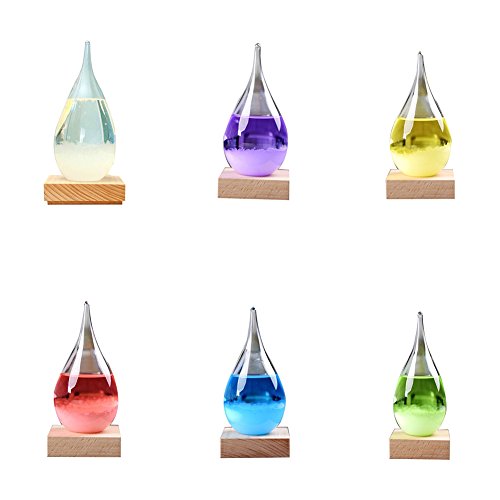 6 Colors Weather Predicting Storm Glass Crystal Desktop Drops Barometer Weather Instruments Weather Stations Creative Glass Crafts Home Decoration Stylish Christmas Gift