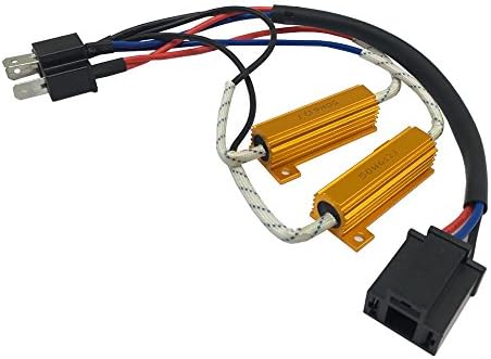 MIECOO Autoparts LED Headlight bulb Resistance decoder 6 Ohm Warning Error Free Decoder Canceller Capacitor 1 Set (H4)