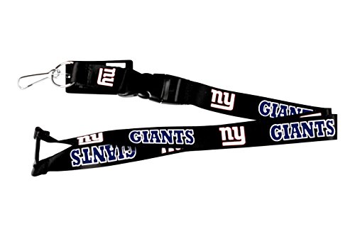 aminco NFL unisex-adult Nfl Sports Team Logo Keychain Id Holder Clip Lanyard Black
