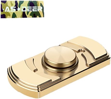ASDEER Fidget Hand Spinner Finger Spinner, Great Gift Durable Relieving Stress, ADHD, Anxiety High Speed 5-6 Min(Pure Copper Gold)