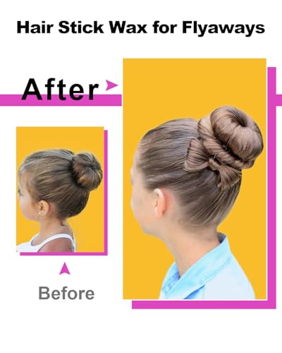 Hair Wax Stick, Wax Stick for Hair Flyaways Kids & Women Hair Accessories for Women Girls Hair Bun Maker for Kids Hair Slick Stick Baby Hair Gel Stick Kids Hair Products Hair Smoothing Stick