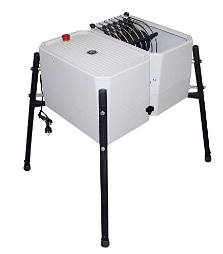 Kerbl 70506 Rupfmaschine mit 24 Fingern, 230 V, 50 Hz, 79cm Arbeitshöhe