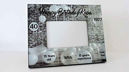 40th Birthday Gift- Photo Picture Frame, ANY Birthday, by Forever Me Gifts