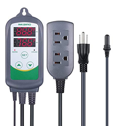 Inkbird Temperature Controller ITC-308S Aquarium Probe for Saltwater with Heating and Cooling Outlet