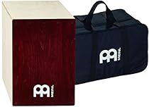Meinl Percussion BC1NTWR Cafe Cajon in Wine Red Finish with Internal Snares and FREE Gig Bag
