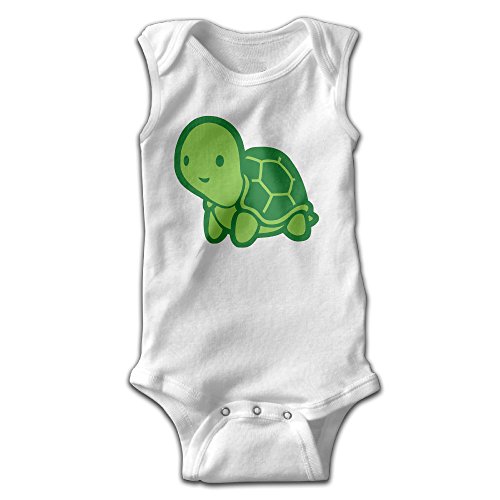EVPOPC LVMI Cartoon Tortoise Girl Boy Clothing Sleeveless One-Piece Tank Shortie Romper White