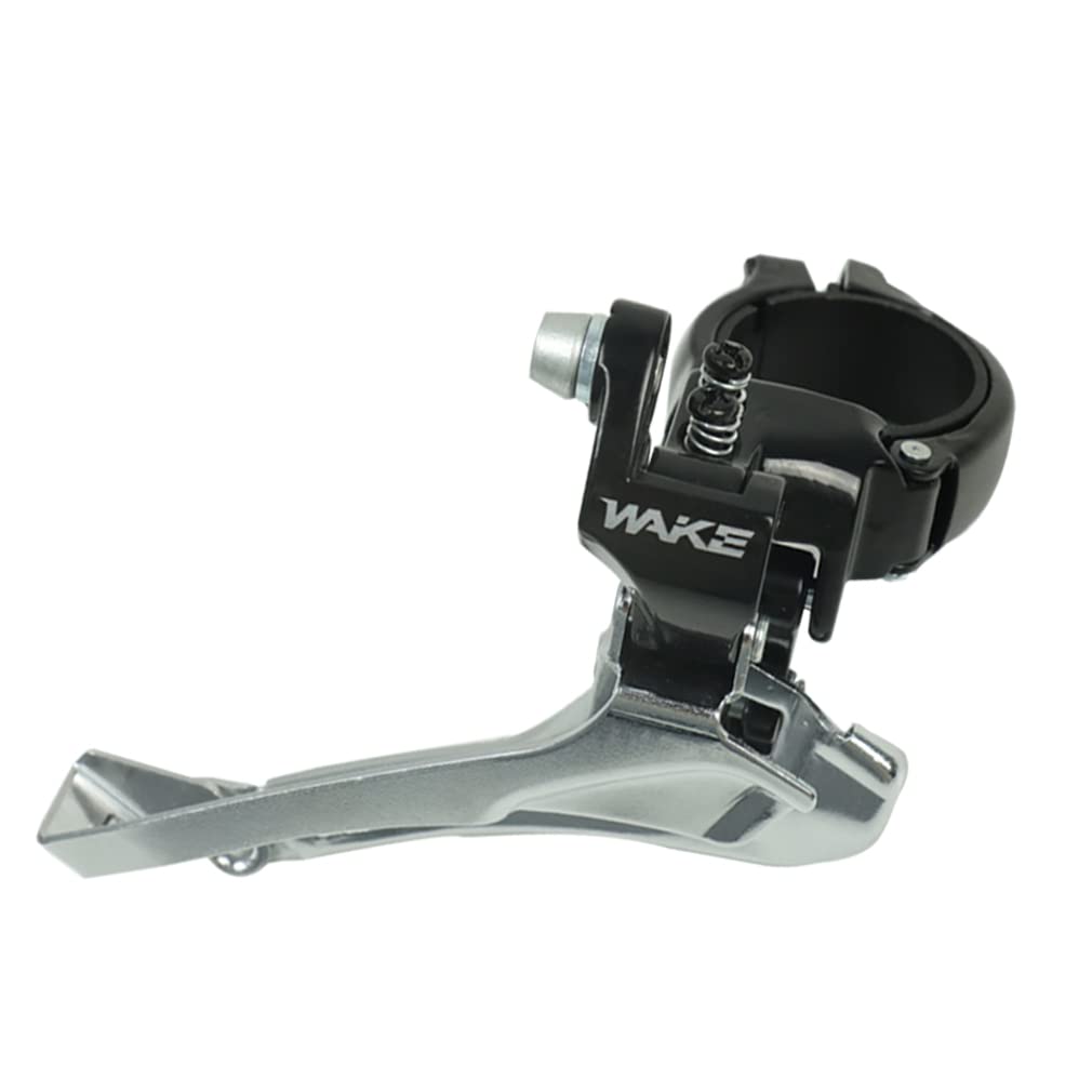 FOMTOR Bike Front Derailleur, 2-11 Speed Rear Derailleur Front Derailleur, Front Wheel 52T Max Chain Derailleur for Mountain with Adjust Clamp Size 31.8mm 34.9mm for Mountain Road Bike Bicycle, Black