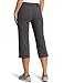 Danskin Women's Drawcord Crop Pant, Charcoal Heather, Large