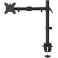 Amazon Basics Adjustable Single Computer Monitor Arm Mount, Holds up to 32" Monitors, Black