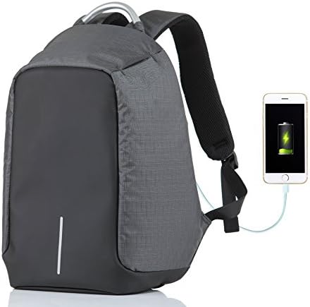 janshot Backpack Anti-theft 15 Inch Water Repellent Travel School Business Work Lightweight Laptop Book Ipad Backpack (Grey)