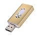 3 in 1 Lightning OTG USB Flash Drive 32/64/128/256GB Pen Drive for iPhone/iPad/IOS/Android/PC USB Memory Stick (128GB)
