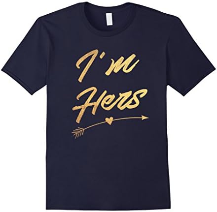 Mens I'm Her: His and Hers Shirts for Couples Medium Navy