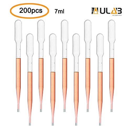 ULAB Scientific LDPE Transfer Pipette, Essential Oils Pipettes Vol. 7ml, 3ml Graduated, 0.5ml Graduation Interval, 155mm Long, Low-Density Polyethylene Material, Pack of 200, UTP1003 - Thumbnail 5