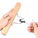RoyalHanger Wooden Hangers 10 Pack, Skirt Hangers Pant Hangers Collection Wood Hangers Clamp Hanger Trouser Hangers, Non Slip, Natural Finish
