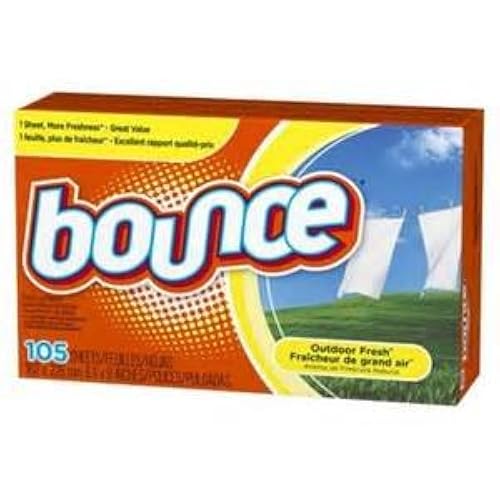 BOUNCE DRYER SHEETS LAUNDRY FABRIC SOFTENER OUTDOOR FRESH 105 COUNT in