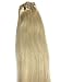 Licoville Blonde Clip in Hair Extensions Human Hair, 15 Inch Short #60 Platinum Blonde Real Hair Extensions Clip in Double Weft 70g 7pcs Seamless Blonde Remy Hair Extensions for Women