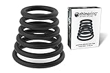 RhinoRing Erection Enhancing Cock Ring - 6 Pack - 100% Pure Silicone Rubber Penis Rings Set Various Sizes - Get Harder Last Longer - Cockring Better Sex Toy - Matte Black