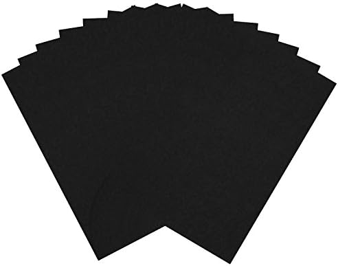 Adfun 10 Sticky Backed Felt Sheets Merino Wool Blend Felt Sheets Craft and Sewing,1520cm (Black)