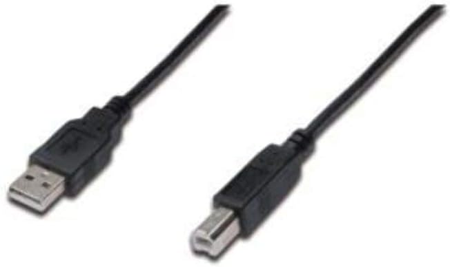 DIGITUS USB 2.0 Connection Cable - 1.8 m - USB A (Male) to USB B (Male) - 480 Mbit/s - USB Compatible - Blister Pack - Black