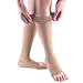 Ailaka 20-30 mmHg Knee High Open Toe Compression Calf Socks for Women and Men, Firm Support Graduated Varicose Veins Hosiery, Travel, Nurses, Pregnancy, Recovery (Beige, Medium)