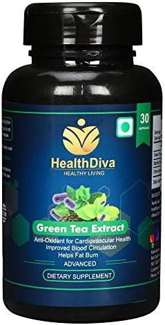 Green Tea Extract with Probiotic, 30 capsules; Boosts Energy, Fights Free Radicals, Promotes Weight Loss, Benefits Cardiovascular Health, Powerful Antioxidant, Helps Immune System