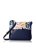 Isaac Mizrahi Womens Fashion Designer Handbags Helen Leather Crossbody Bag Rose Stripe