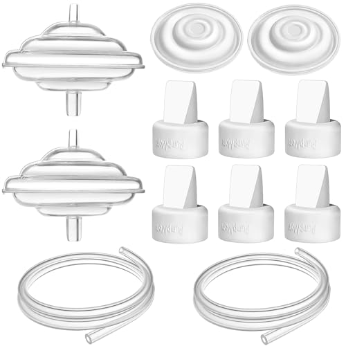 PumpMom-us Spectra Breast Pump Parts Replacement Duckbill Valves, Tubes & Backflow Protection Membrane for Spectra S1 S2 9 Plus Breast Pump