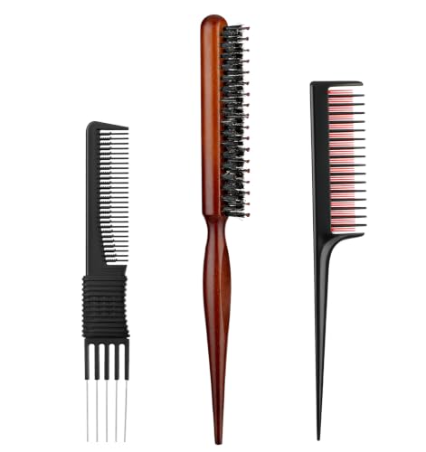 3 Pcs Hair Teasing Comb, Teasing Combs for Women for Fine Hair