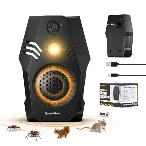 Ultrasonic Mice Repeller Mice Repellent Connect 4 Modes and Two Power Options Mosquito Repellent Control Device for Rat Insects Ants