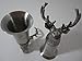 Jagermeister Deer Head Pewter Shot Glass Set of 2
