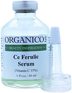 ORGANICOLAB, Ce Ferulic Serum, Vitamin C 15% (1 oz bottle (Compare to Skinceuticals) Wrinkles, Anti-aging, Sun Damaged Skin &amp; More (C+e Ferulic Combination Antioxidant Treatment)