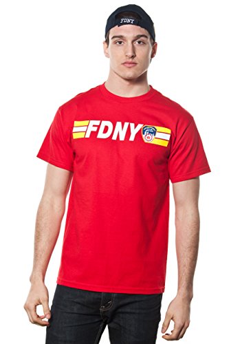 Fdny Adult Red Keep Back 200 Feet Tee (Xlarge)