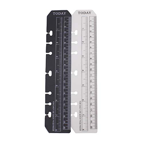 A5 Binder Zipper Pockets Name Card Bag 6 Holes Bill Pouch Notebook Refills Filler Organizer,Include 4 X Zipper Pouches +3 X Business Card Holder Pocket +2 X Plastic Page Marker Measuring Rulers - Thumbnail 3