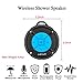 ASIYUN Shower Speaker, IPX7 Waterproof Bluetooth Speaker, Loud HD Sound, Portable Wireless Speaker with Suction Cup & Sturdy Hook, Built-in Mic, for Shower, Pool, Beach, Outdoor(Blue)