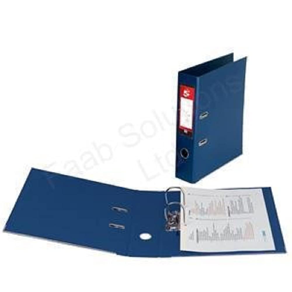 5 Star Lever Arch File PVC Spine 70mm Foolscap Blue [Pack of 10]