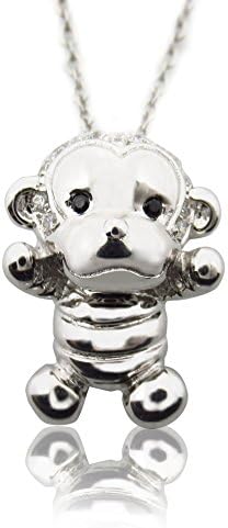 Morsca Sterling Silver 925 Pendant Necklace Jewelry Cute Animal Themed Gifts, 16 inch Rolo Chain Included